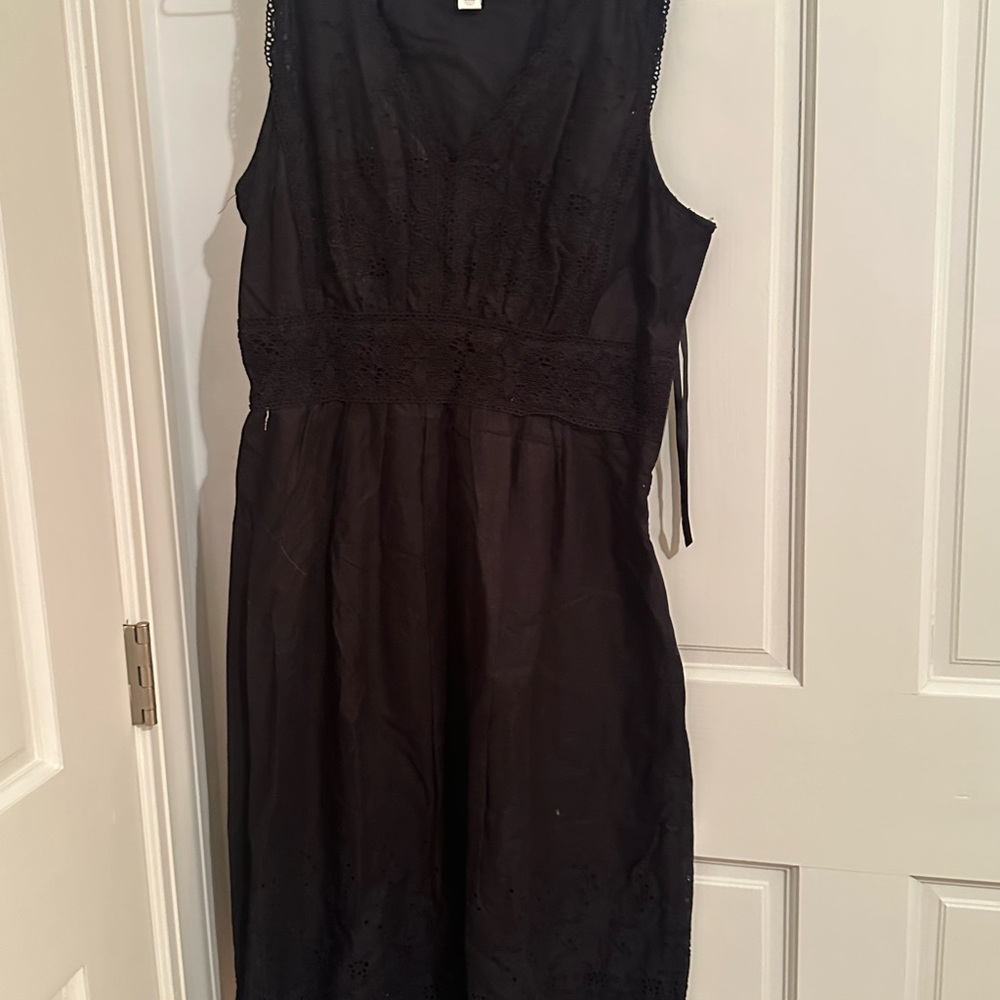 Charter Club Black Lace Midi Dress